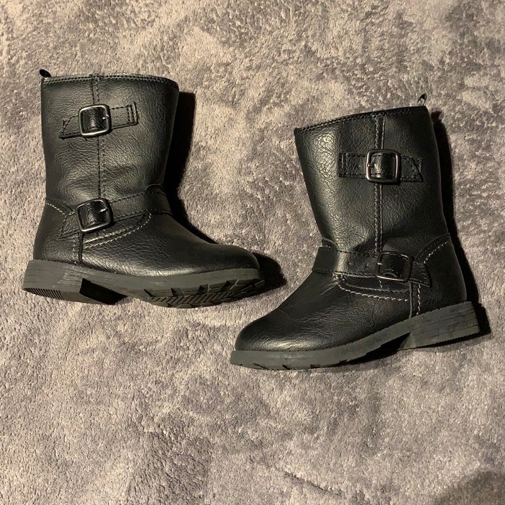 Carter’s Black Leather Riding / Motorcycle Boots - size 8 (kids)